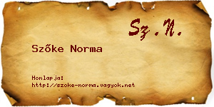 Szőke Norma névjegykártya